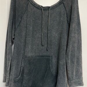 Free People - Navy open back/criss-cross Sweatshirt